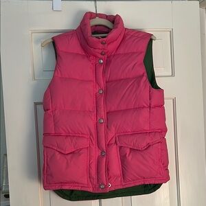 J. Crew Pink Puffer Vest